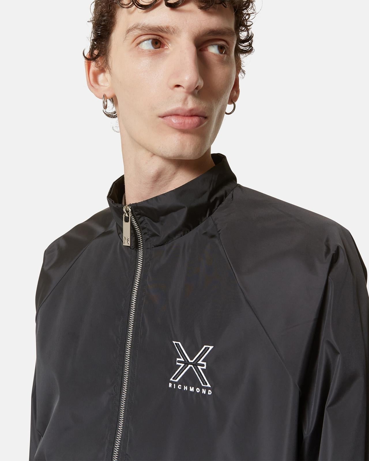 Giubbotto Richmond X in nylon con fascia logata uomo