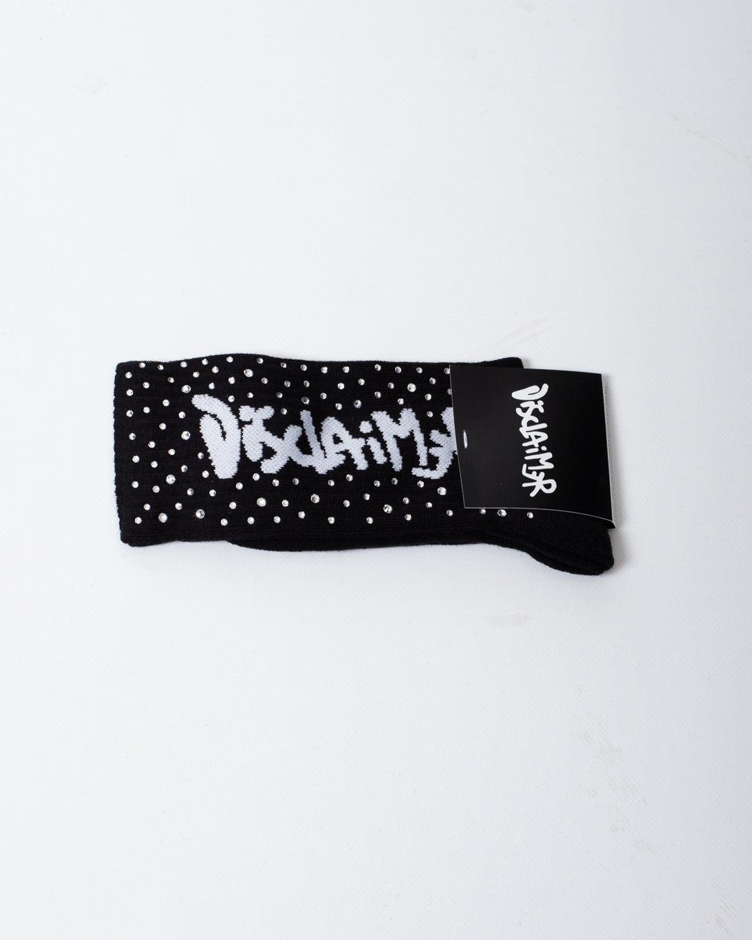 Calze Disclaimer in spugna con logo e strass