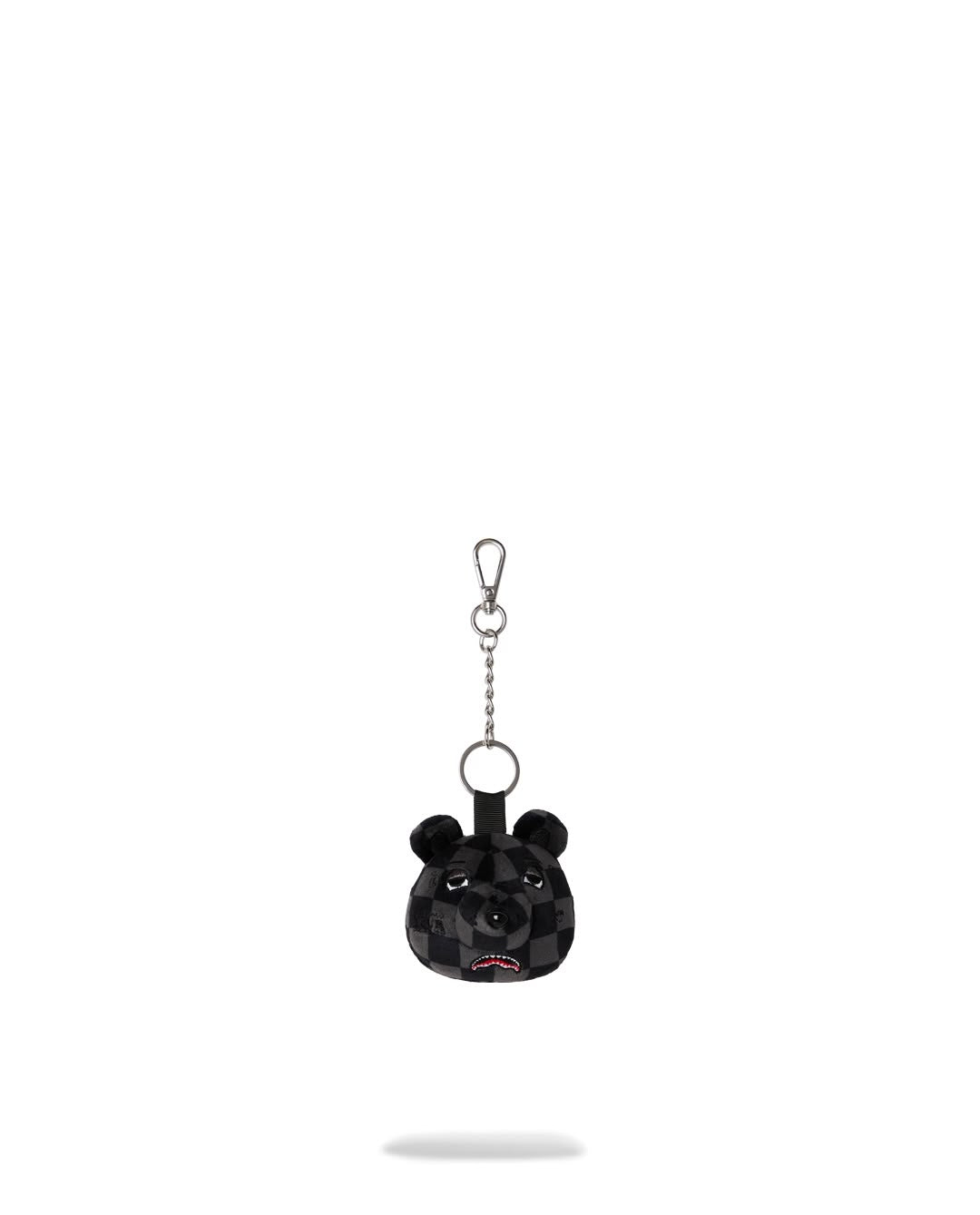 Portachiavi Sprayground nero GREY CHECKER BEAR HEAD KEYCHAIN