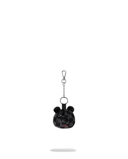 Portachiavi Sprayground nero GREY CHECKER BEAR HEAD KEYCHAIN