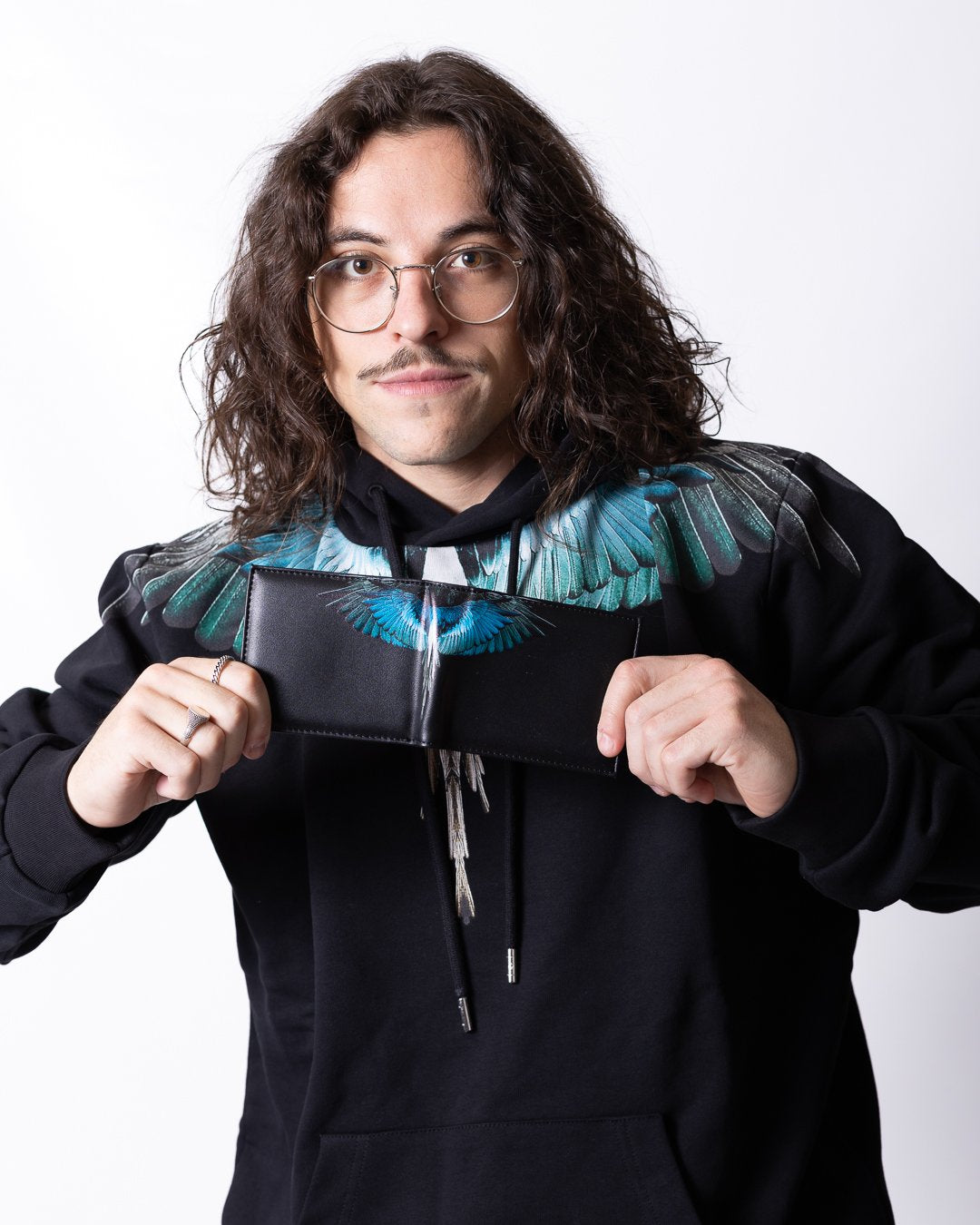 Portafogli Marcelo Burlon in ecopelle "Icon Wings"