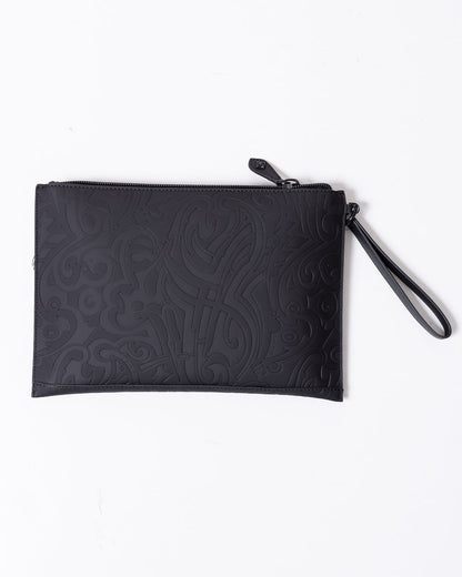 Pochette John Richmond texture in rilievo dalla finitura opaca e logo "JR" applicato
