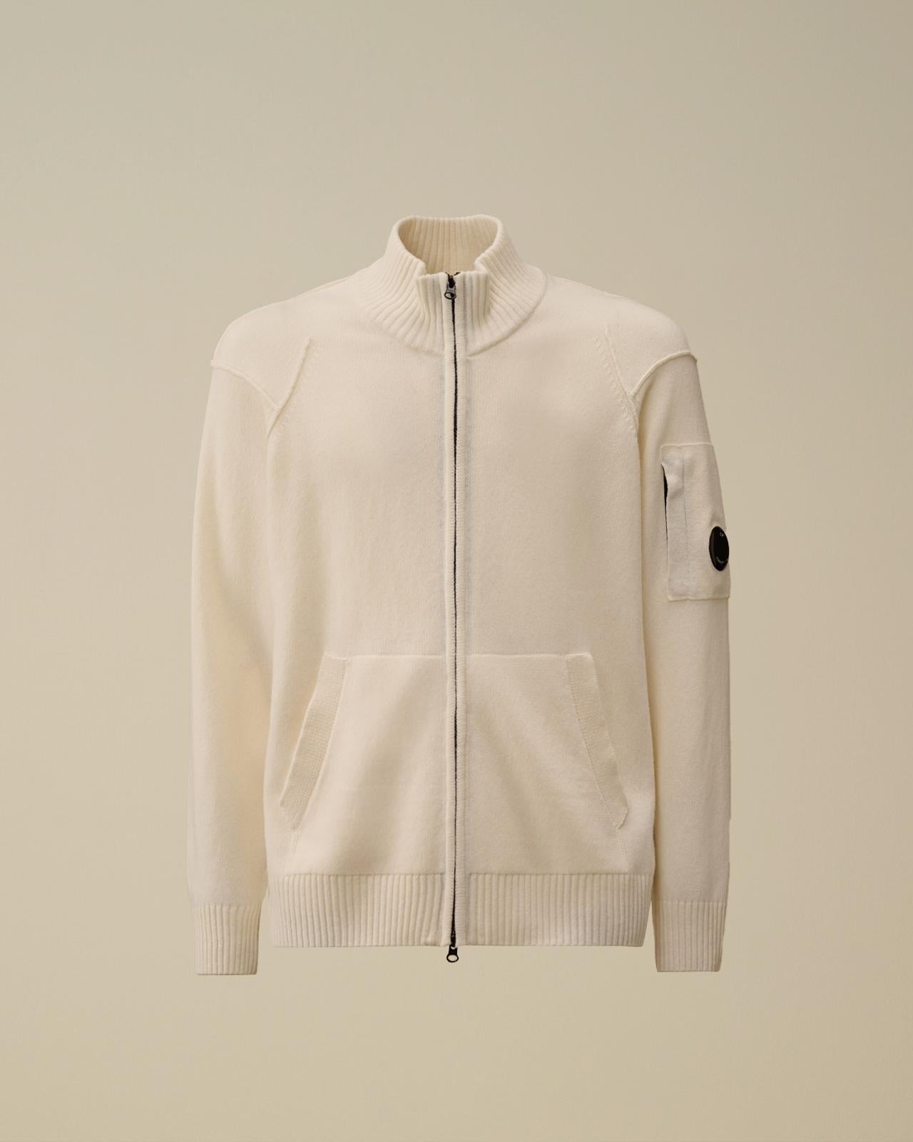 Maglia C.P. Company fullzip in misto lana uomo