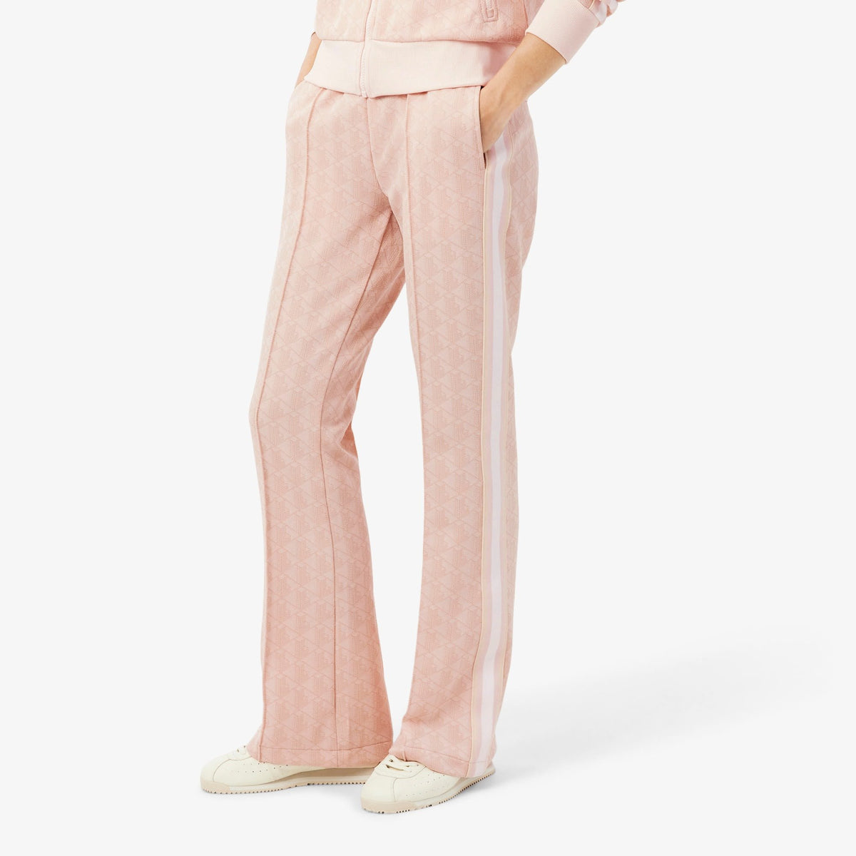 Pantalone Lacoste logato allover donna