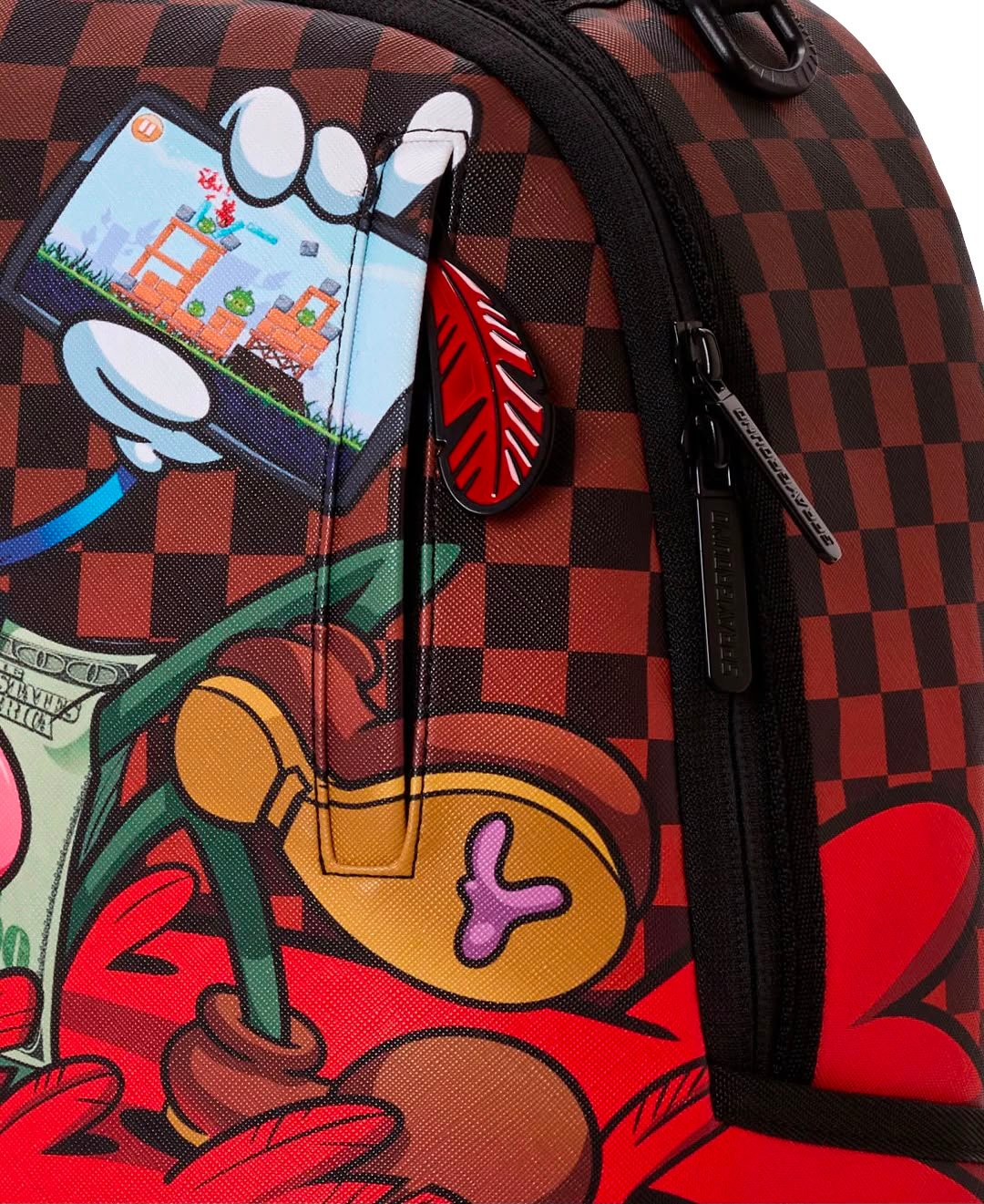 Zaino Sprayground marrone MONEY BOY CHILLIN ON BIG ANGRY BIRD BACKPACK