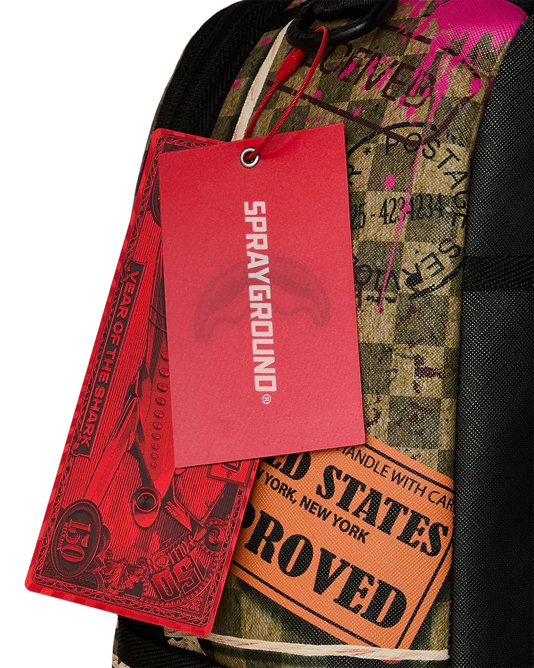 Zaino Sprayground marrone "Torn packaging rmx backpack"