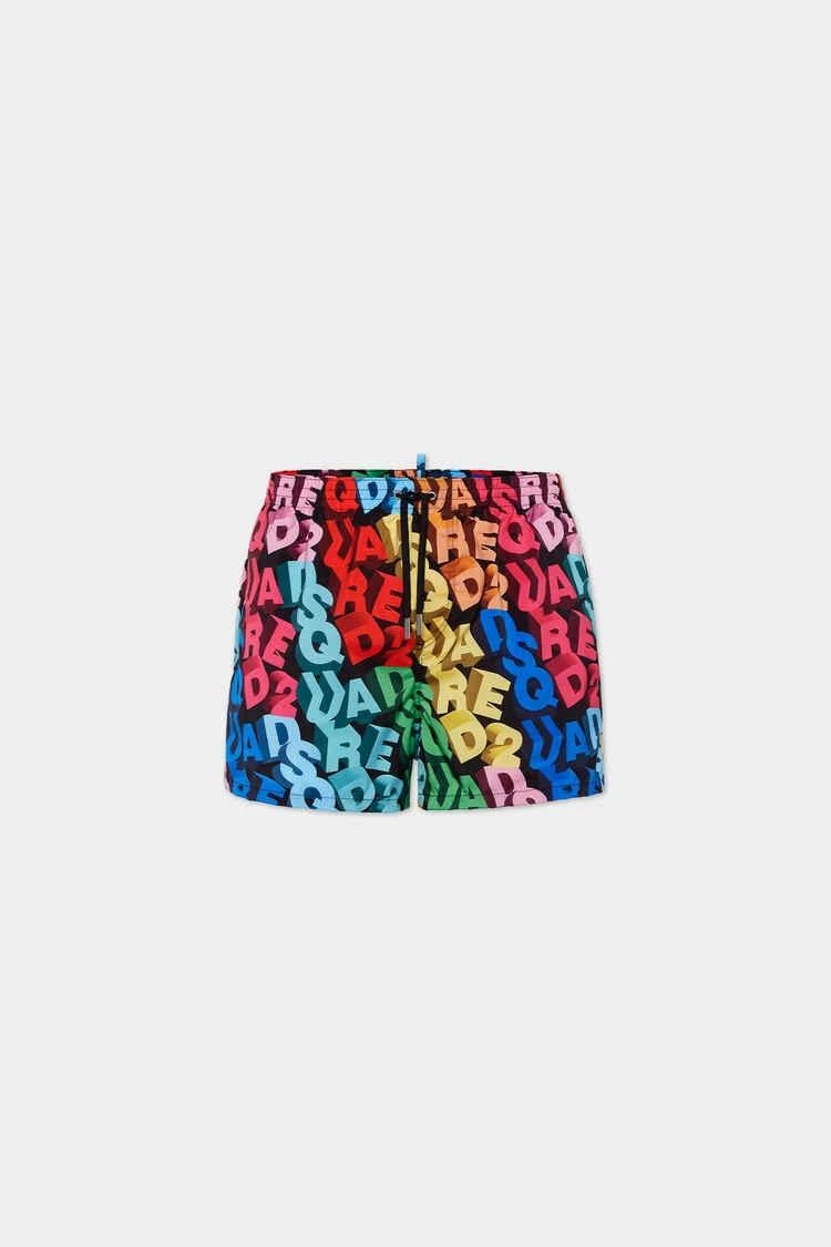 Boxer mare Dsquared2 con stampa logata uomo