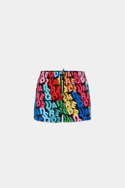 Boxer mare Dsquared2 con stampa logata uomo