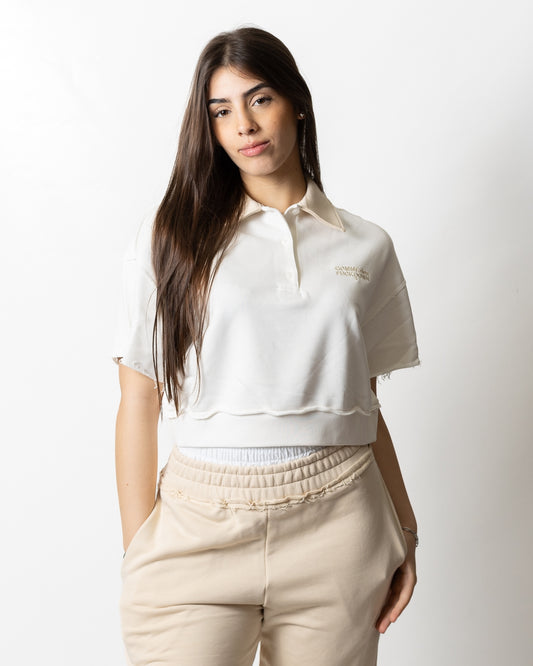 Polo Comme des Fuckdown in felpa con ricamo donna
