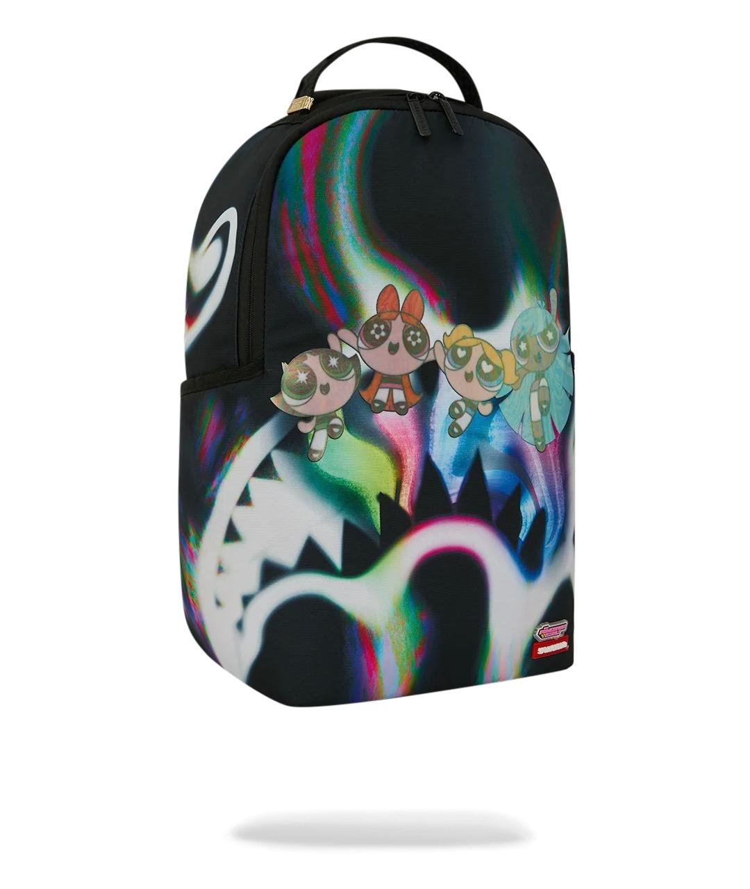 Zaino Sprayground nero POWERPUFF GIRLS RAINBOW HOLO SHARK BACKPACK