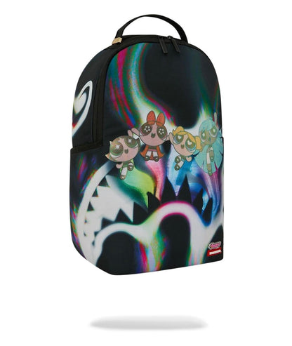Zaino Sprayground nero POWERPUFF GIRLS RAINBOW HOLO SHARK BACKPACK