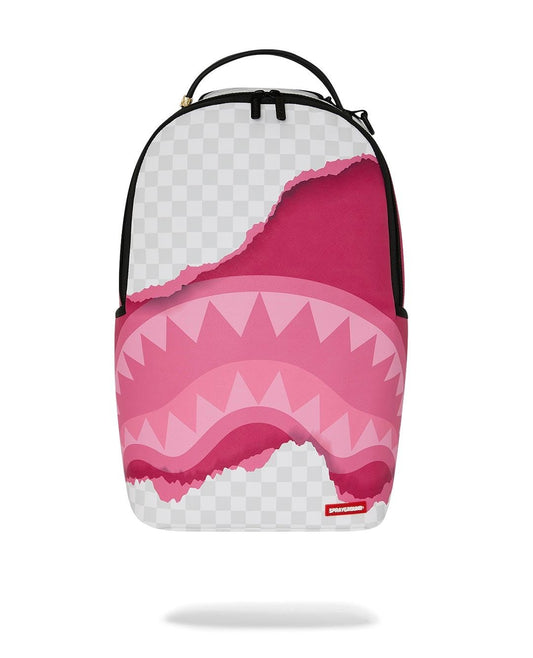 Zaino Sprayground bianco e fucsia 3D CHECK BACKPACK 