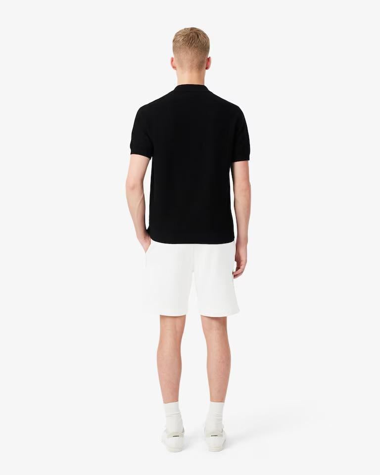 Bermuda Lacoste in felpa con fasce logate uomo
