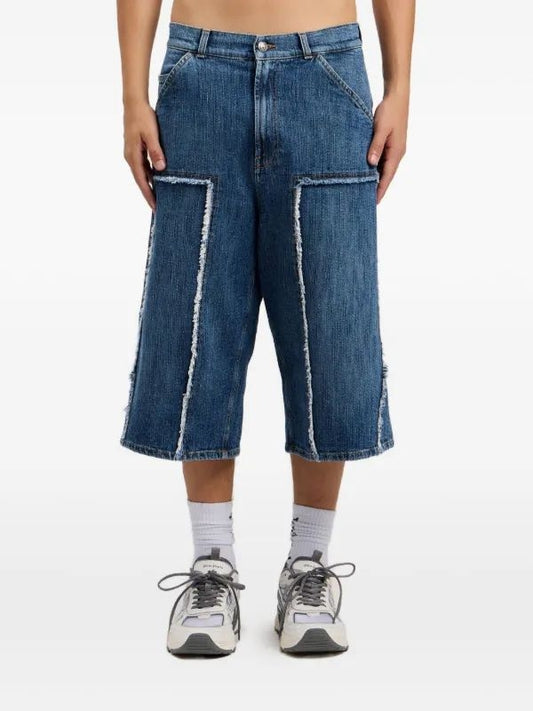 Bermuda Palm Angels "Curved Logo Denim Skater"