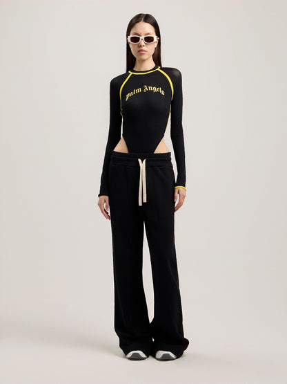 Pantalone Palm Angels in felpa "Curved Logo" donna