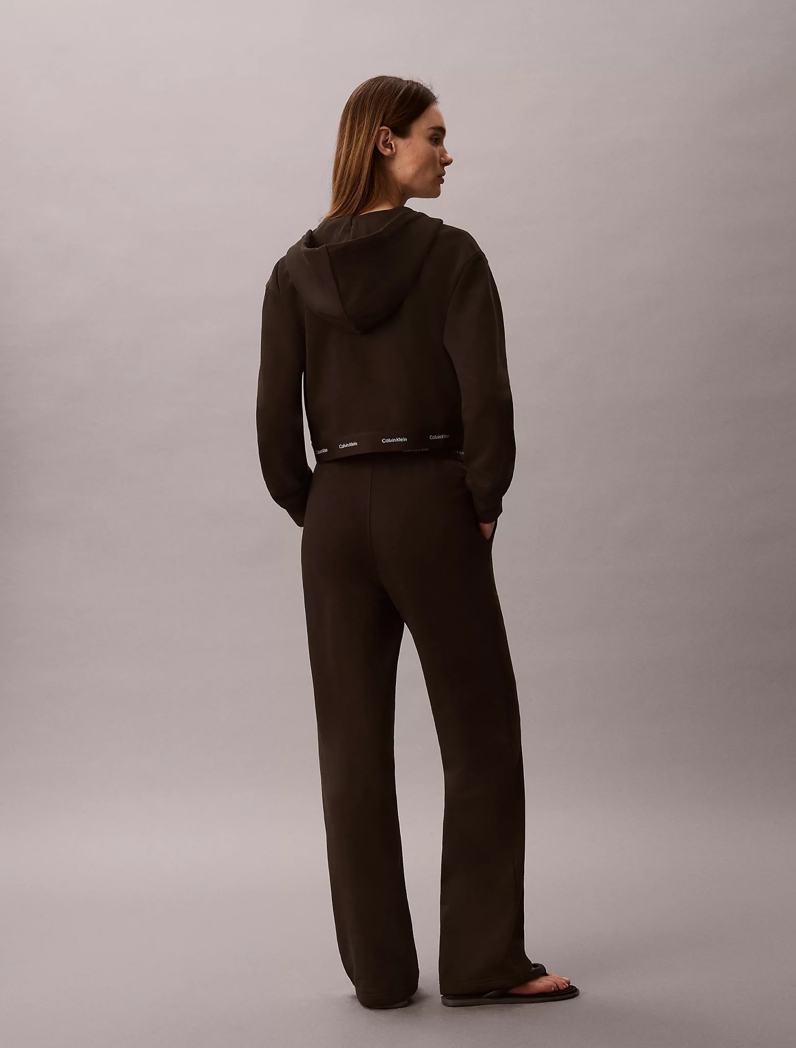 Pantalone Calvin Klein in felpa con fascia logata donna