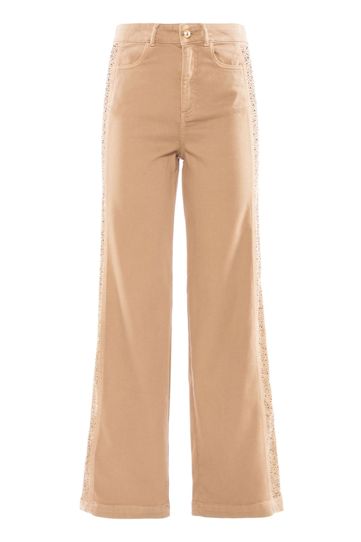 Pantalone Nenette straight con strass donna