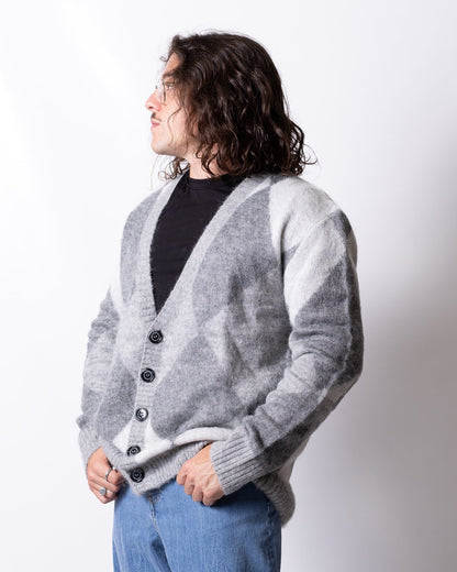 Cardigan Richmond X misto lana e mohair "London" uomo