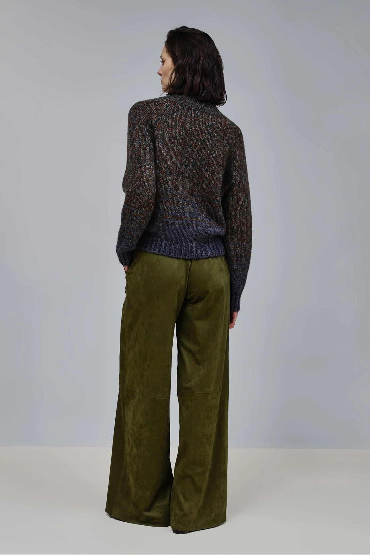 Pantalone Nenette in tessuto scamosciato