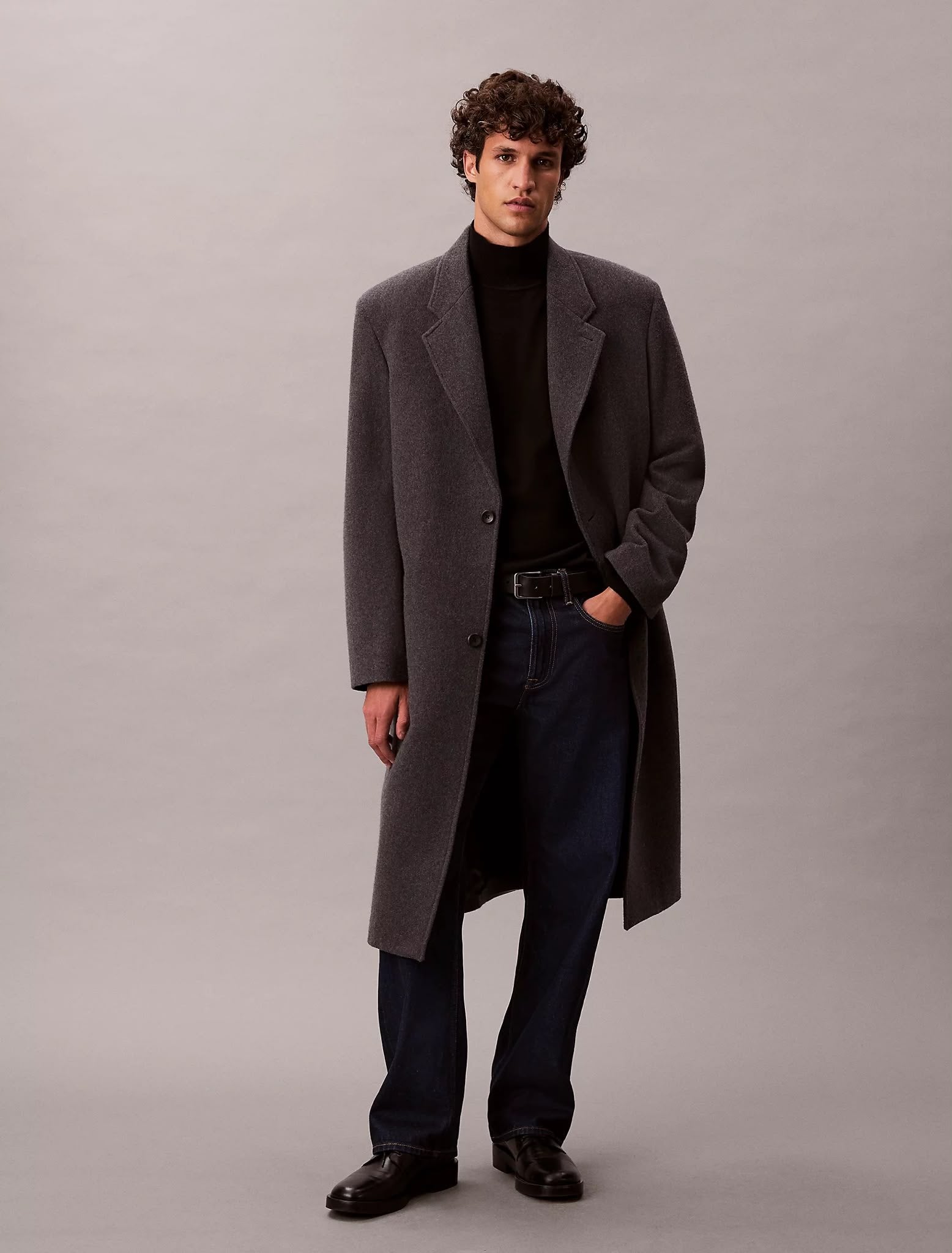 Maglia Calvin Klein a collo alto in lana merino uomo
