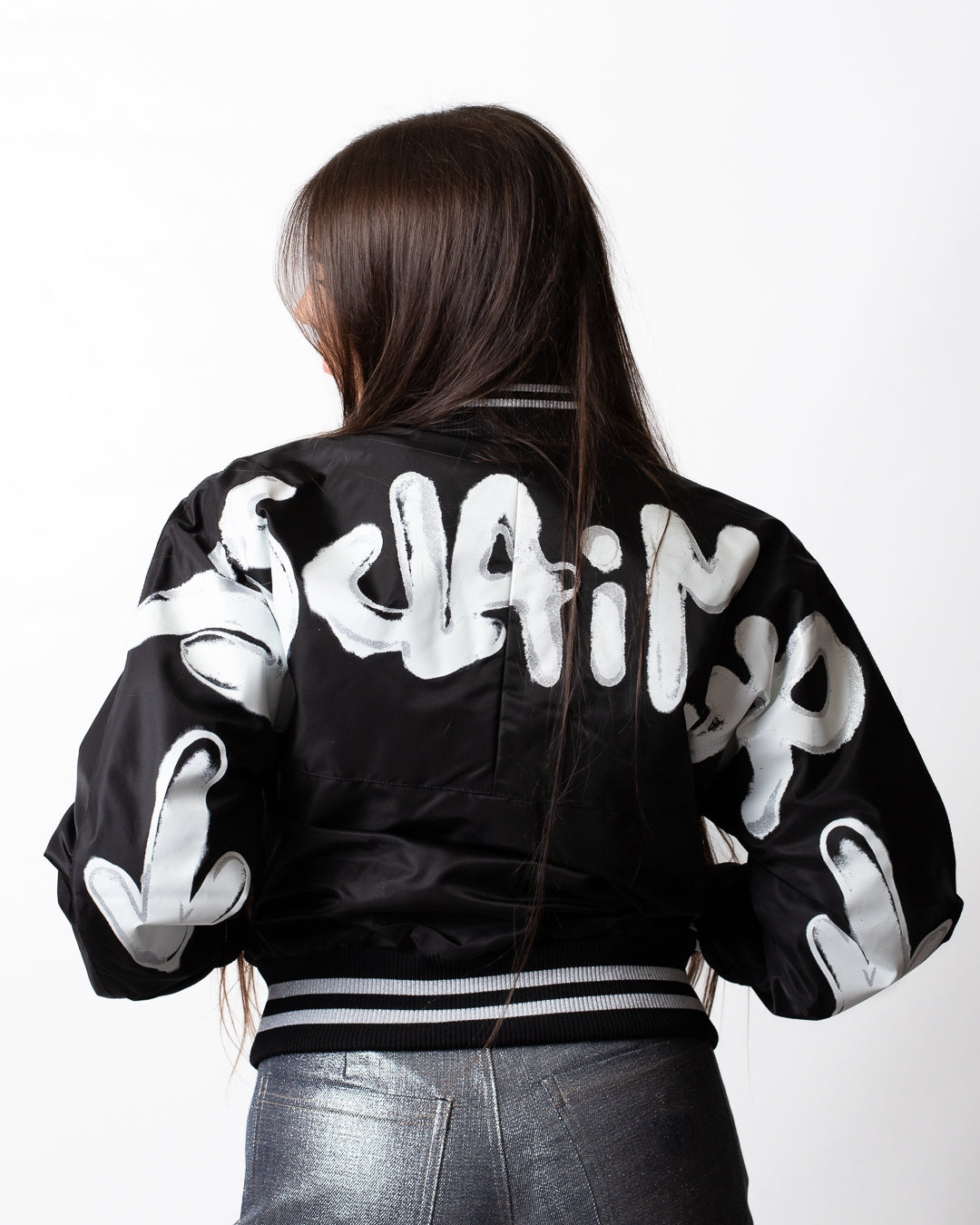 Piumino Disclaimer bomber logato donna