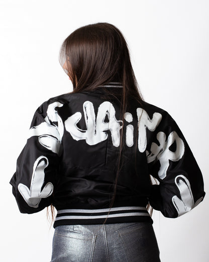 Piumino Disclaimer bomber logato donna