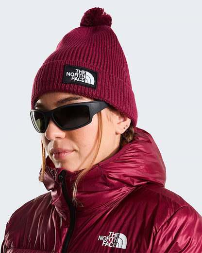 Cappello The North Face logo patch e pompon