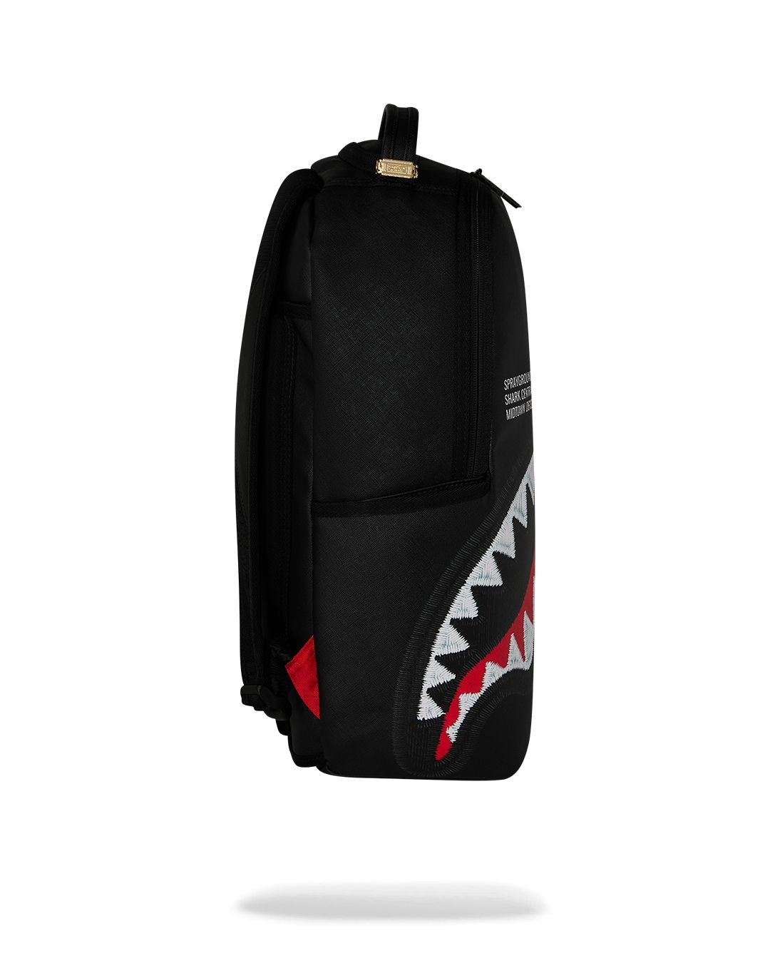 Zaino Sprayground nero SHARK CENTRAL BLACK EMBROIDERED SHARK BACKPACK