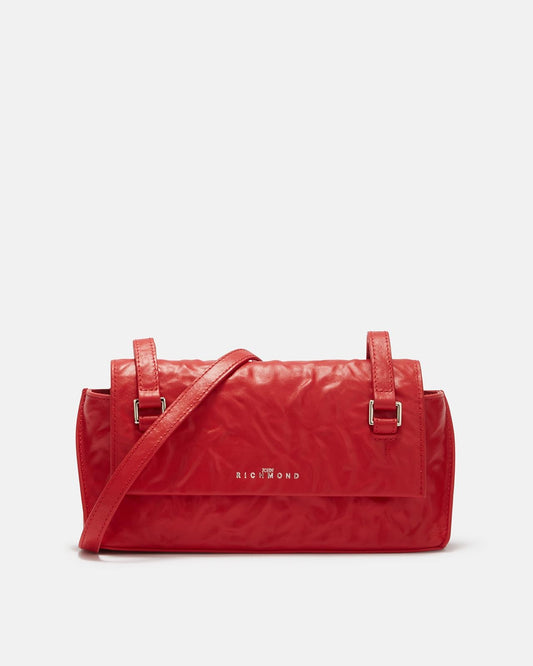 Borsa John Richmond in vera pelle con tracolla effetto ruvido donna