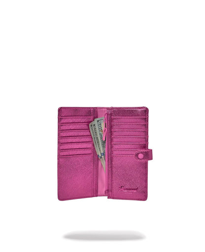 Portafoglio Sprayground rosa METALLIC PINK METALLIC DRIP SINGLE FOLD WALLET