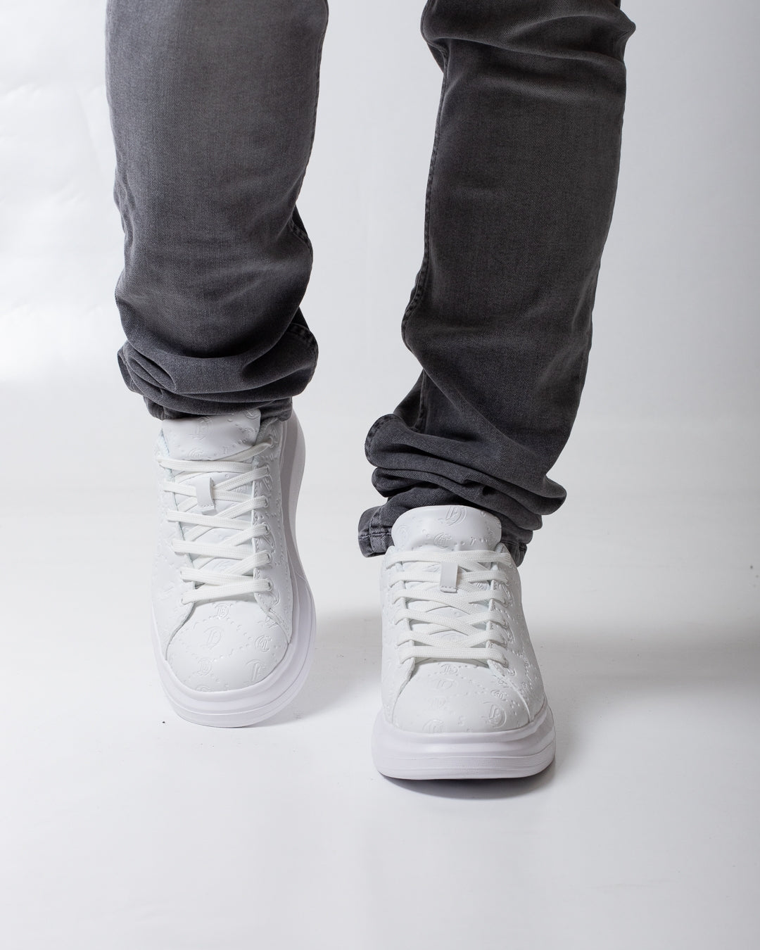 Sneakers Just Cavalli in ecopelle con logo jacquard uomo