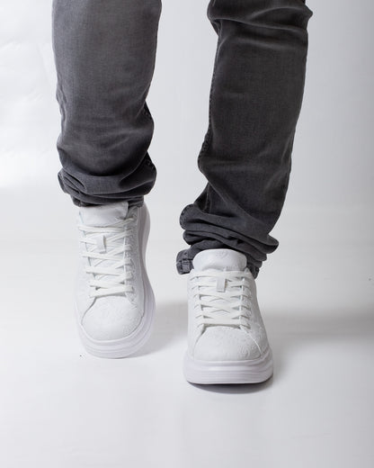 Sneakers Just Cavalli in ecopelle con logo jacquard uomo