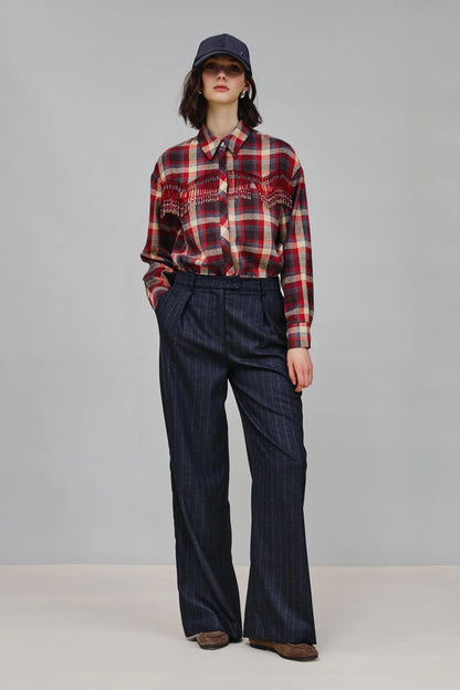 Pantalone Nenette gessato