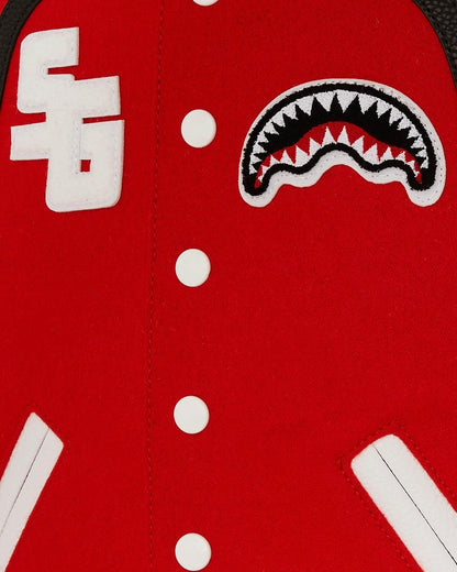 Zaino Sprayground rosso Varsity shark dlx backpack