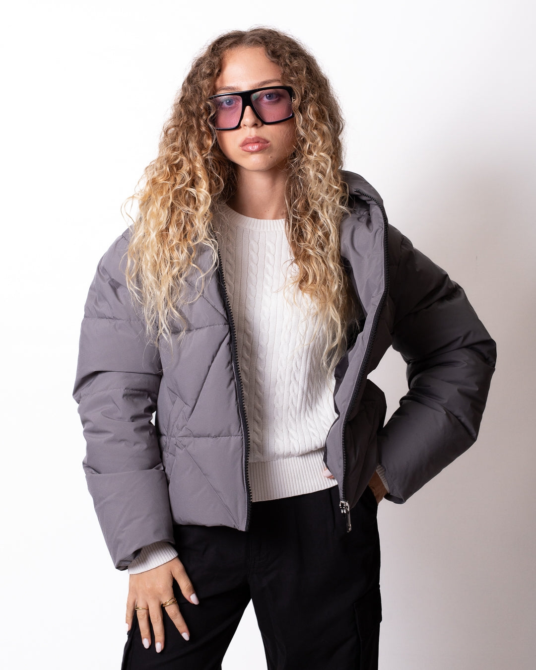 Piumino Richmond X con zip sul cappuccio donna