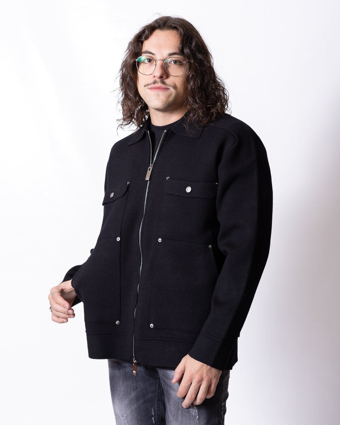 Cardigan Richmond X full zip con tasche