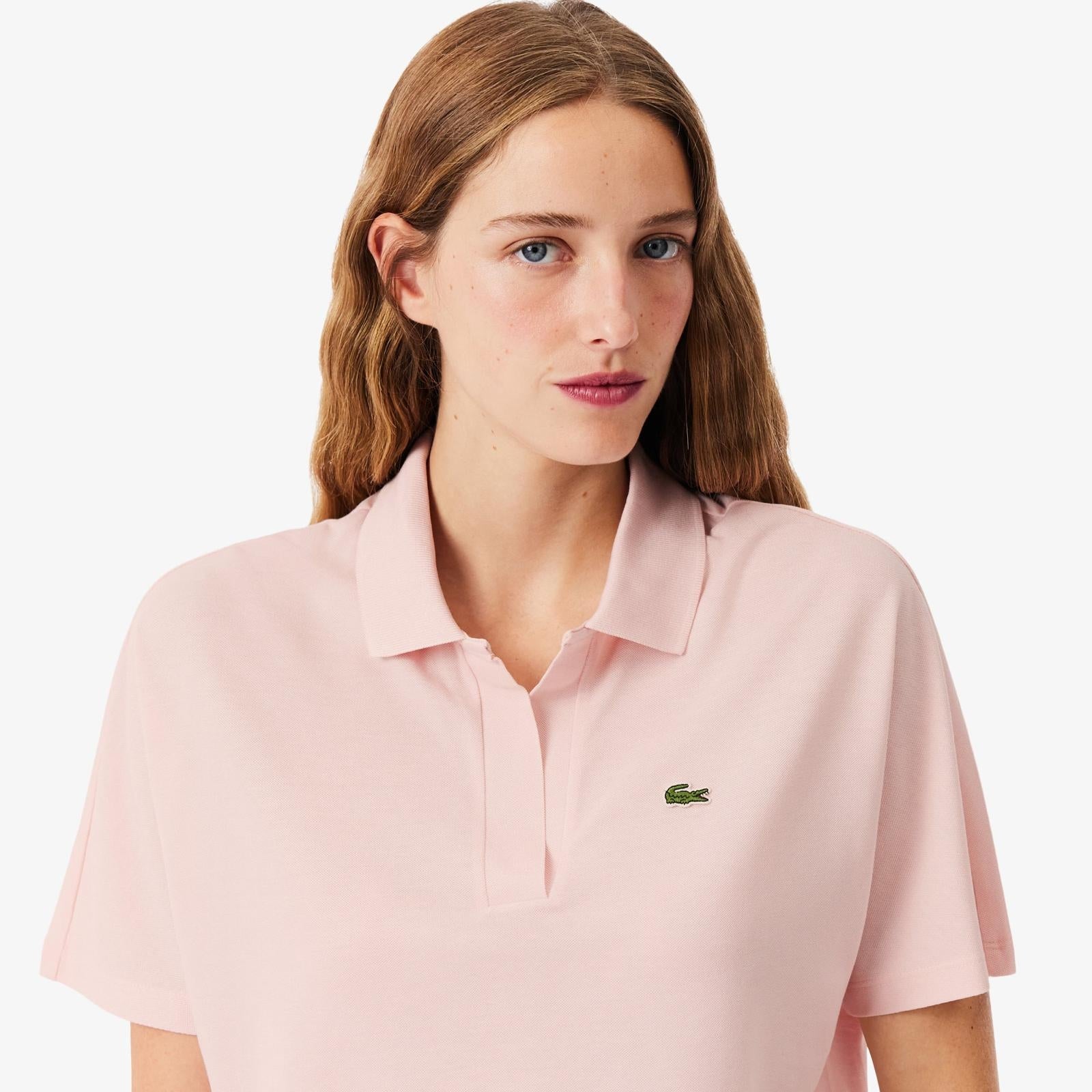 Polo Lacoste in fluido pique donna