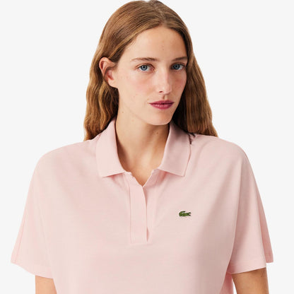 Polo Lacoste in fluido pique donna