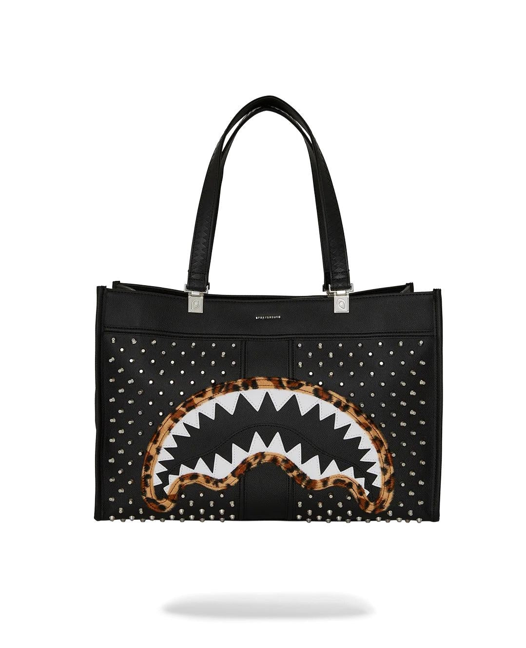 Borsa Sprayground nero cheetah punk tortuga tote