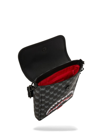 Tracolla Sprayground nero SHARKS IN PARIS WTF BUBBLY BLACK CHECK MESSENGER SLING 