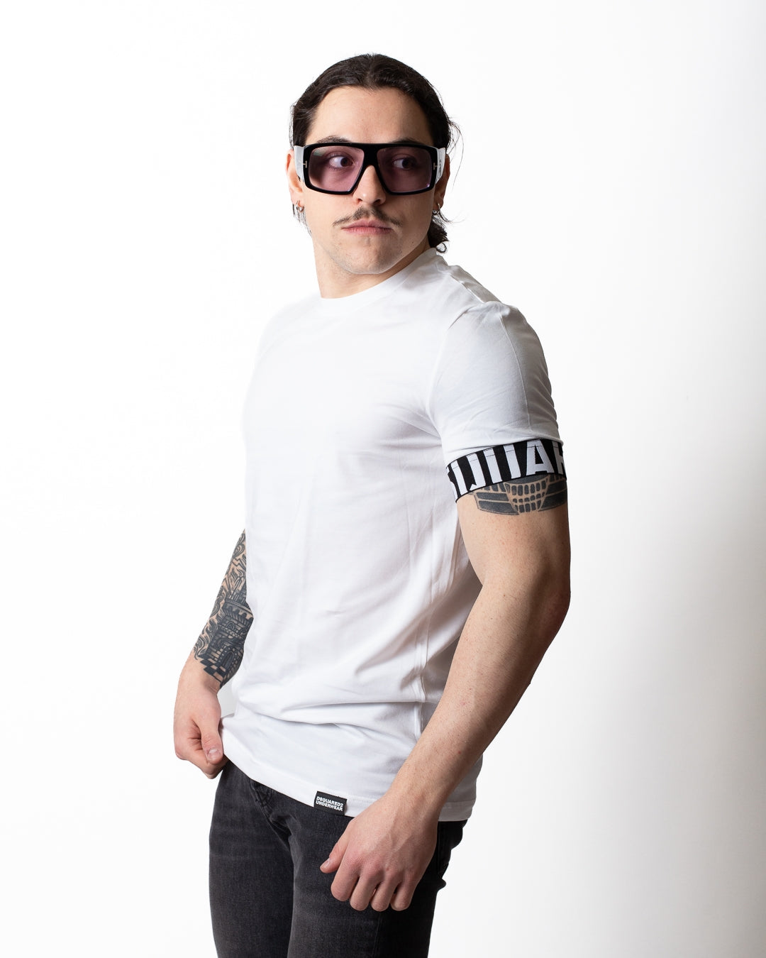 T-Shirt Dsquared2 con fascia logata uomo