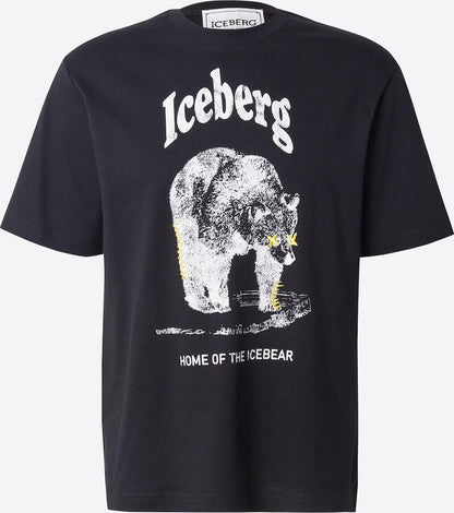 T-Shirt Iceberg con logo stampa e ricamo uomo