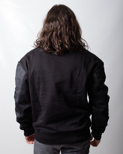 Felpa Karl Lagerfeld girocollo con dettagli in nylon uomo