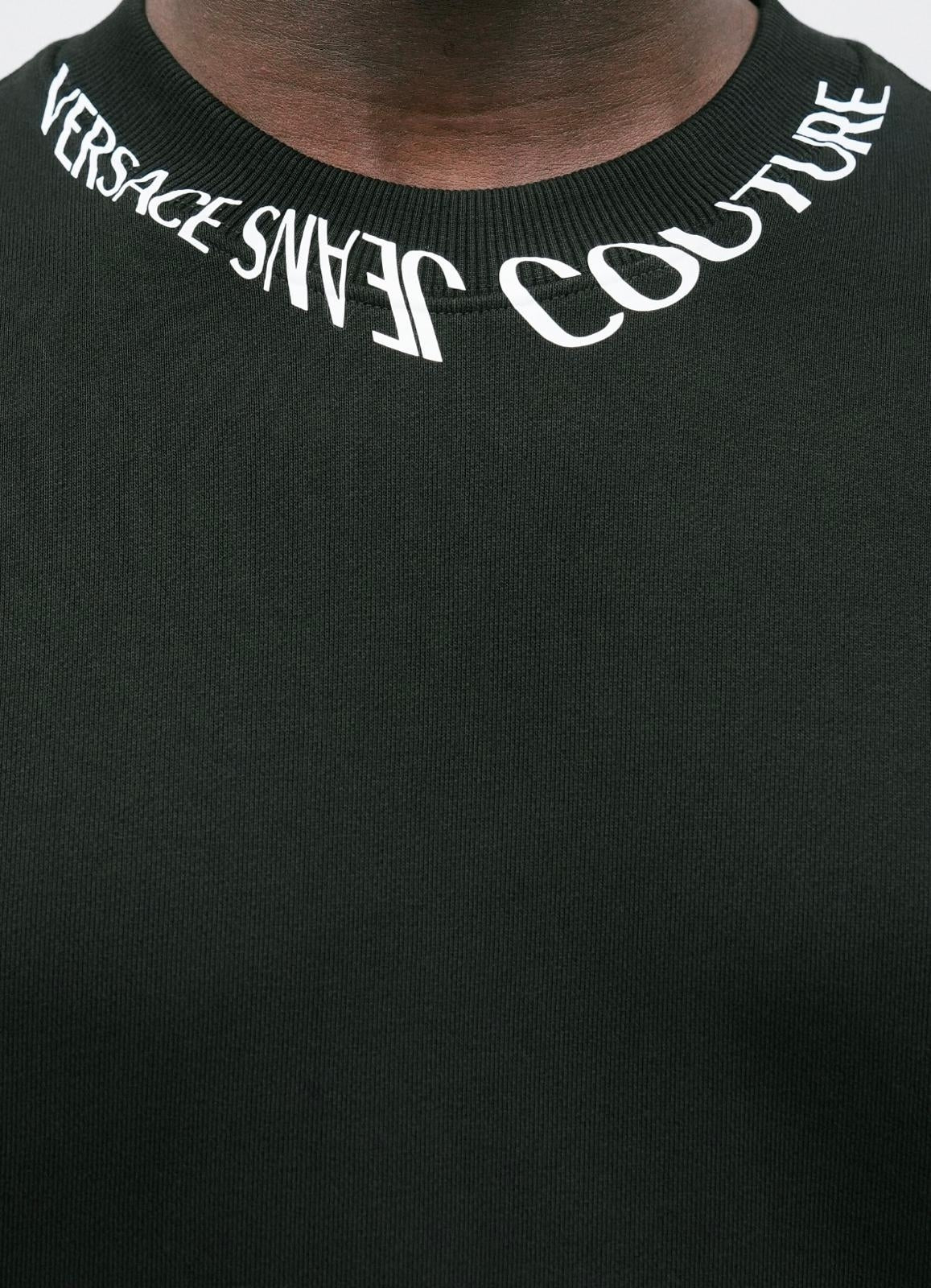 Felpa Versace Jeans Couture girocollo "Logo Liquify" uomo