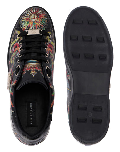 Sneakers Philipp Plein printed low-top stampata allover uomo