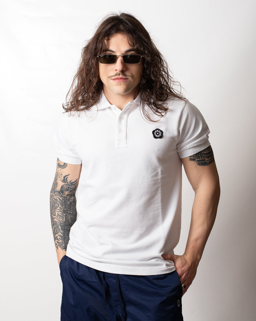 Polo Kenzo con patch "Boke Flower 2.0" uomo