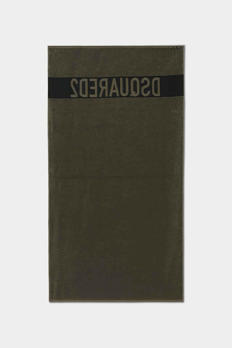 Telo mare Dsquared2 in spugna con logo a contrasto