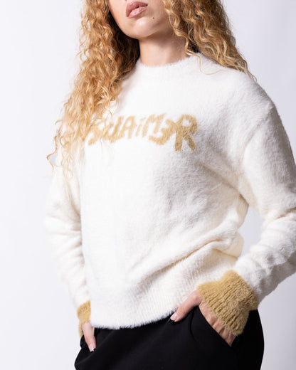 Maglia Disclaimer effetto peluche con logo