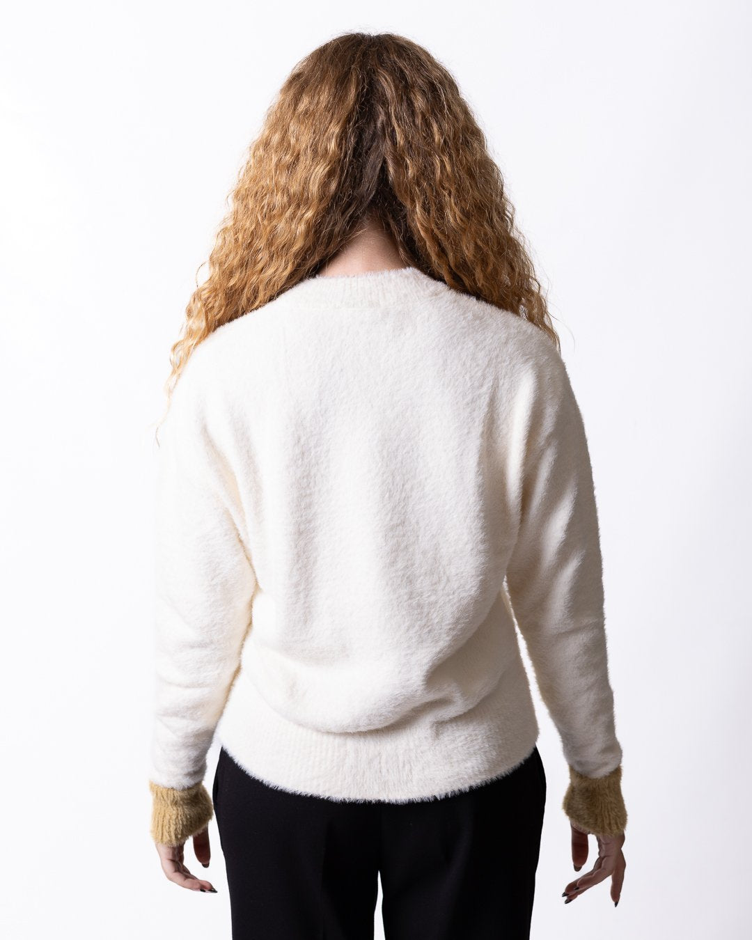Maglia Disclaimer effetto peluche con logo