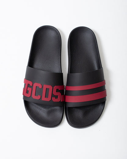 Ciabatte GCDS in gomma con logo in rilievo uomo